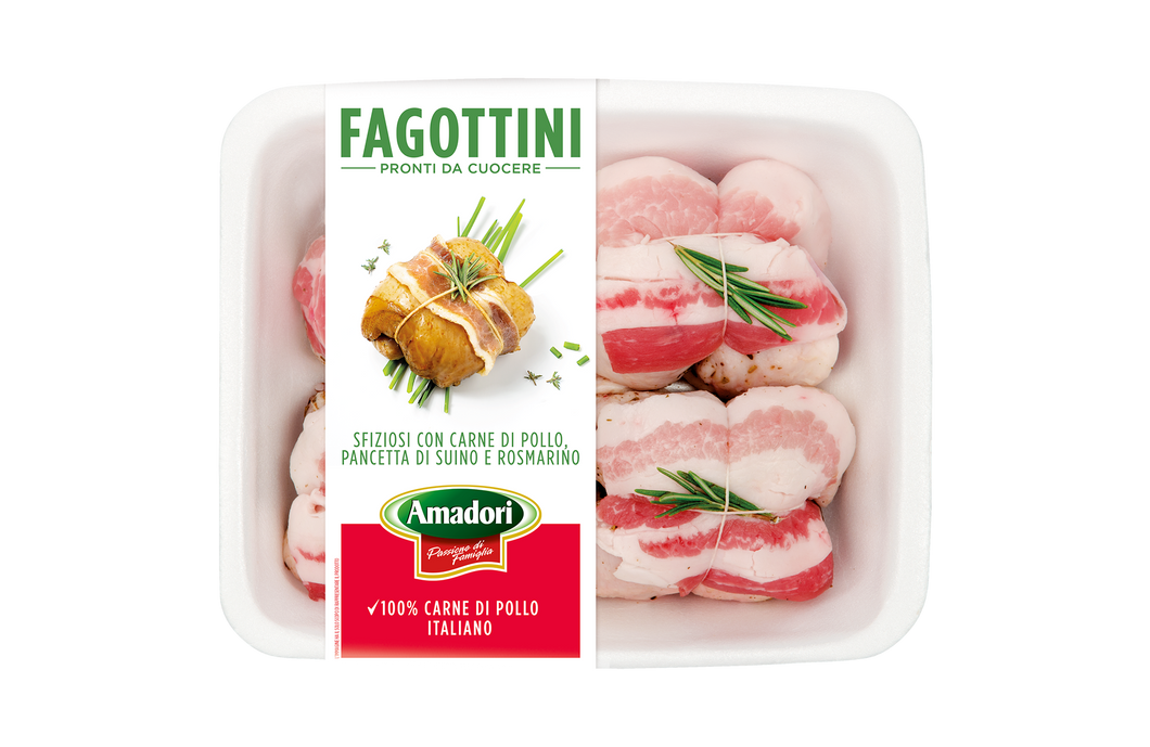 Fagottini di pollo con pancetta Amadori